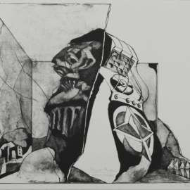 1973 - S:W Lithografie - 30 x 25 cm - Ritterhude - Samos-Plastik