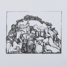 1980 - S:W Lithografie - 18 x 14 cm - Ritterhude - Le Beaucet 2