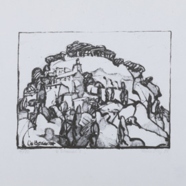 1980 - S:W Lithografie - 18 x 14 cm - Ritterhude - Le Beaucet 2