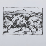 1980 - S:W Lithografie - 18,5 x 13 cm - Ritterhude - Mont Ventoux