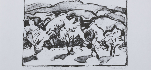 1980 - S:W Lithografie - 18,5 x 13 cm - Ritterhude - Mont Ventoux