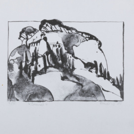 1980 - S:W Lithografie - 19 x 13,5 cm - Ritterhude - Le Beaucet 4