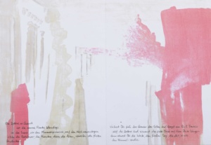 o. J. - 2 farbige Lithografien mit Textpassagen in originaler Handschrift - 61 x 43 cm - Ritterhude - Die Zattere ai Gesuati