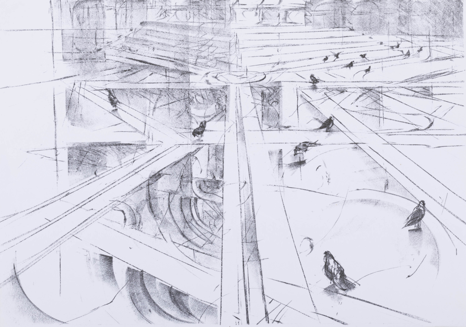 o. J. - S:W Lithografie - 60,5 x 43 cm - Ritterhude - Ohne Titel