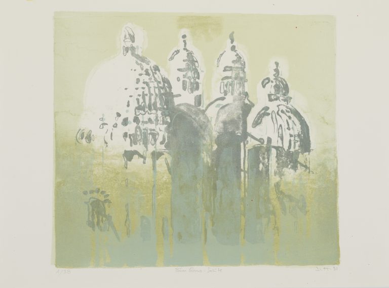 1990 - 3 farbige Lithografien - 34,5 x 30 cm – Ritterhude - Gondoliere eSalute